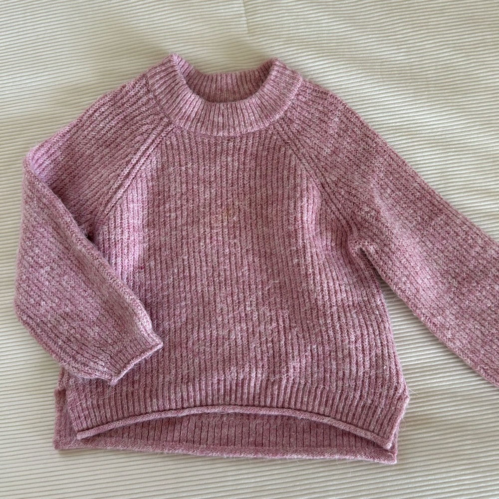 Zara Cozy Pink Knit Sweater